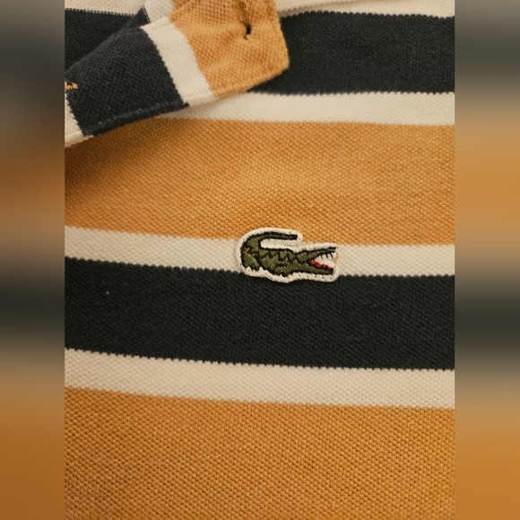 Lacoste Polo  Mens Striped Size 6 - Picture 2 of 6